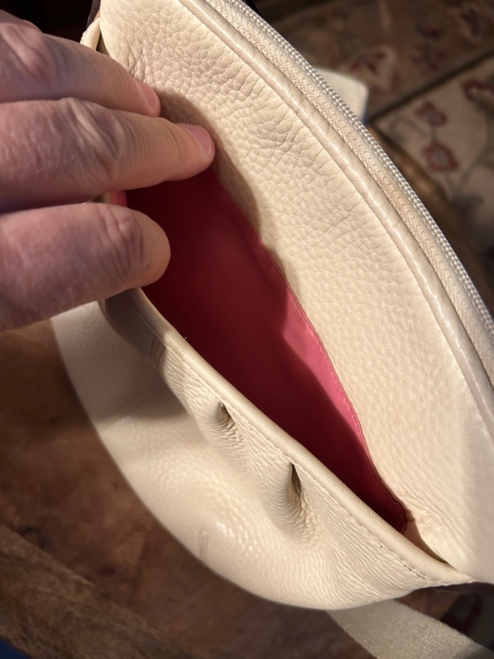 Coach Cream Pebbled Leather Shoulder Crossbody - Picture 8 of 8